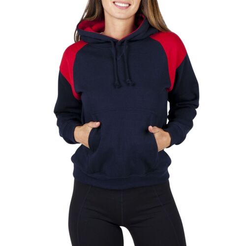 RAMO Ladies/Juniors Shoulder Contrast Panel Hoodie F303UN Ladies/Juniors Shoulder Contrast Panel Hoodie Thumbnail