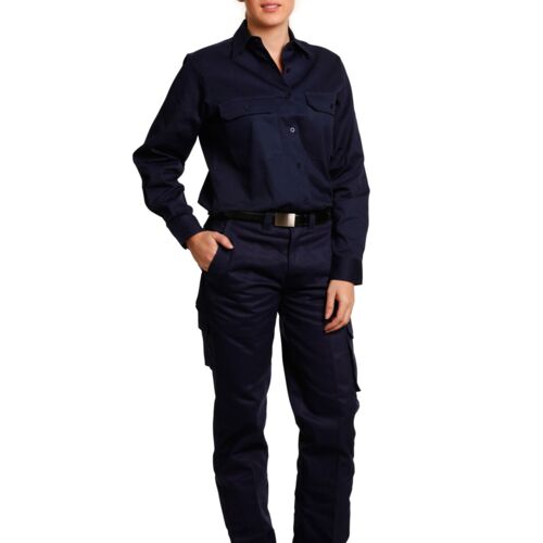 Shiny LADIES' HEAVY COTTON DRILL CARGO PANTS WP15 LADIES' HEAVY COTTON DRILL CARGO PANTS Thumbnail