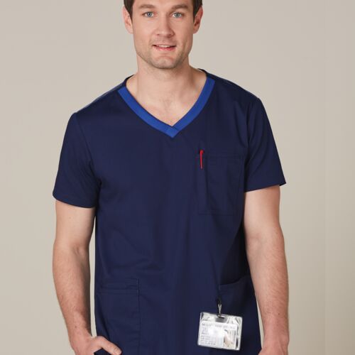 Shiny MENS V-NECK CONTRAST TRIM SCRUB TOP M7650 MENS V-NECK CONTRAST TRIM SCRUB TOP Thumbnail