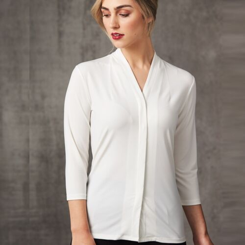 Shiny LADIES 3/4 SLEEVE STRETCH KNIT TOP ISABEL M8830 LADIES 3/4 SLEEVE STRETCH KNIT TOP ISABEL Thumbnail